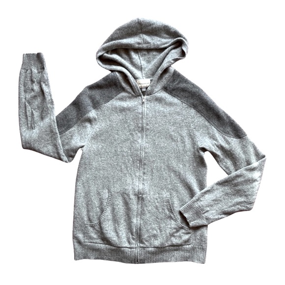 Grey cashmere hoodie - Picture 1 of 7